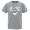 Cotton Men's T-shirt Casual Funny Energy=Milk+Coffee Print Men Cool Loose O-neck Tops for Men Short Sleeve Male Tees