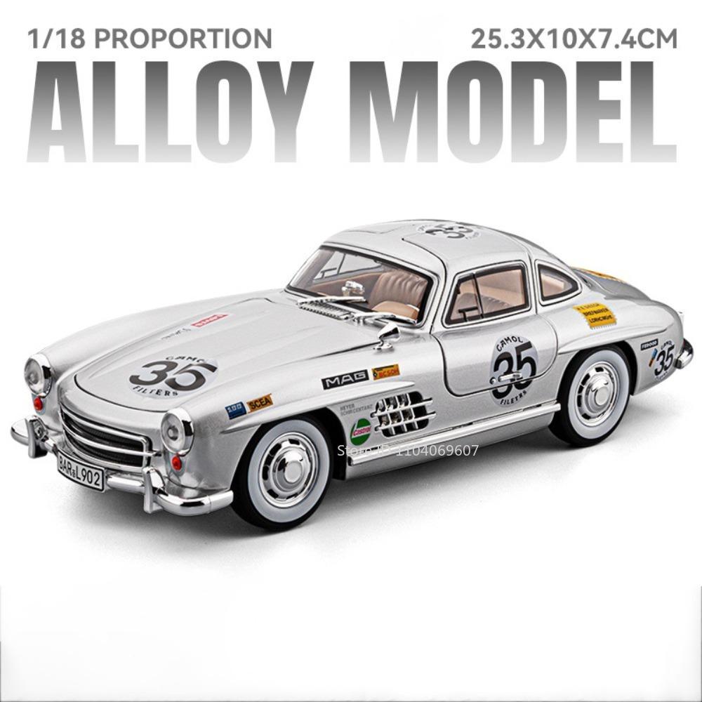 1:Масштаб 1:18 300SL 500K Модель Игрушка Винтажные Автомобили Сплав Литье под Давлением Двери Открываются Амортизация Звук Свет Симуляция Модели Транспортных Средств