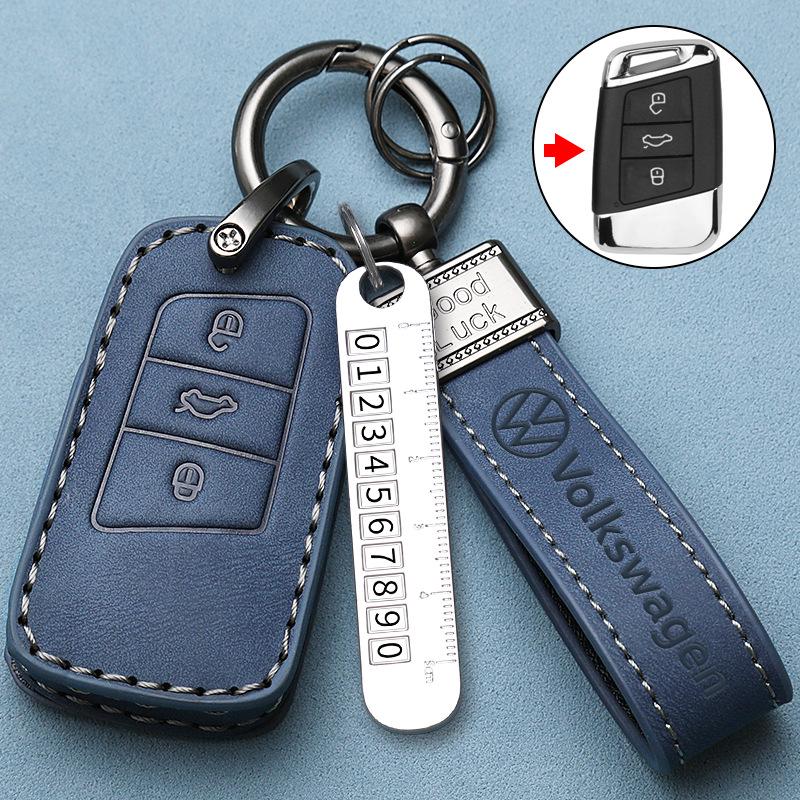 Чехол для автомобильного ключа Volkswagen 2024 для Lingdu, ID.3, Magotan, Passat, ID.4, Golf 8 - пряжка для сумки высокого класса