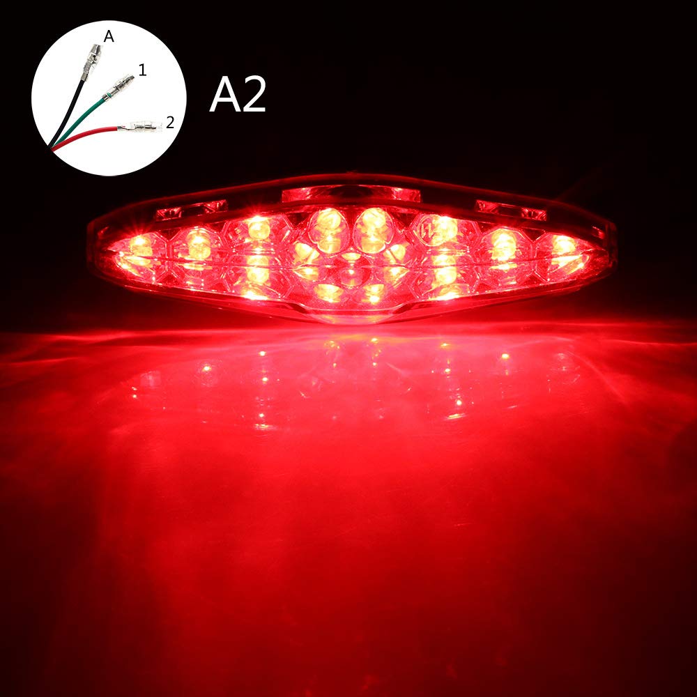Rodley Michet Motorcycle Tail Light, 15 LED Tail Light, Motorcycle Brake Lamp, Bike