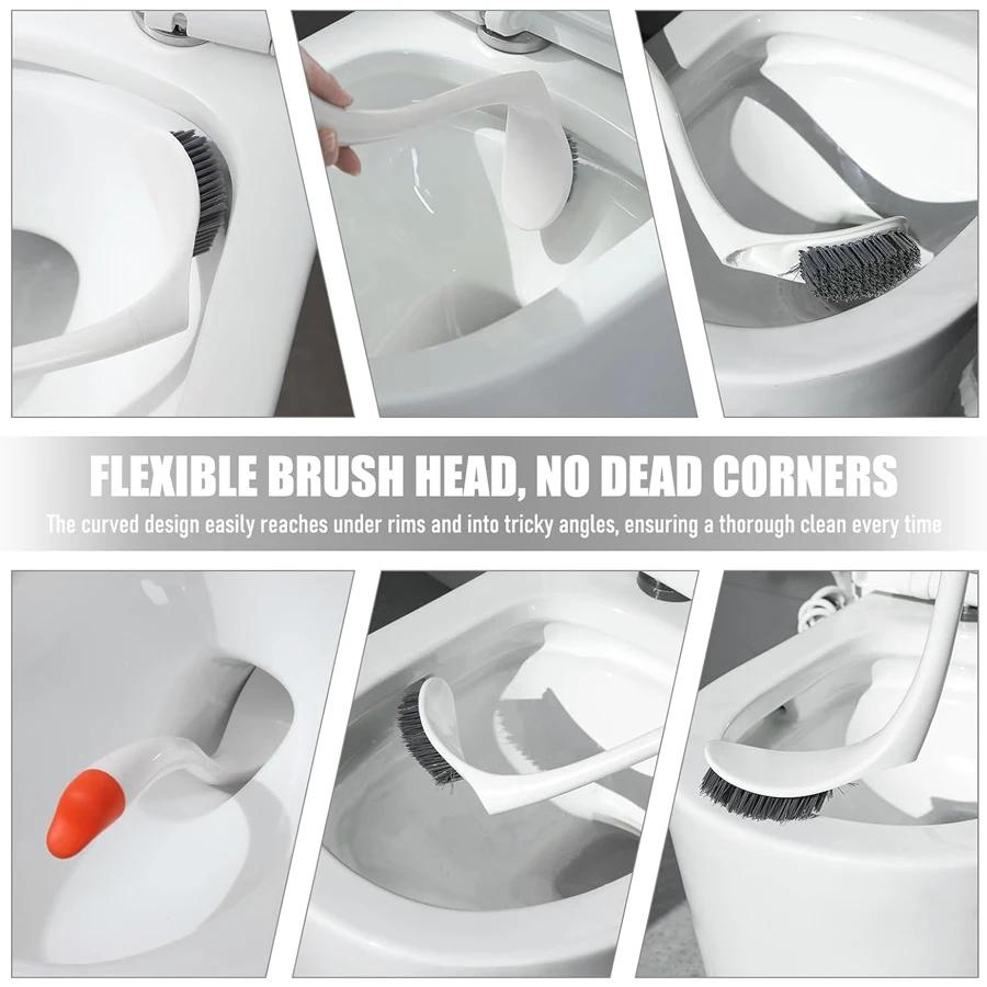 Элегантная туалетная щетка в виде лебедя с подставкой, Инструмент для чистки ванной комнаты с длинной ручкой, Легко чистить, Декоративный набор аксессуаров для туалета