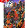 5D DIY Diamond Painting House Diamond Embroidery Landscape Mosaic Halloween Decorations For Home Craft Kit
