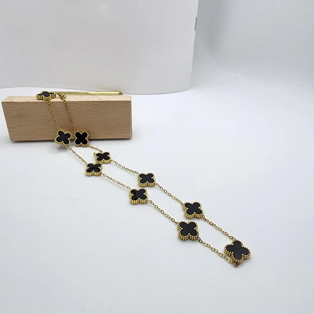 Ожерелье с четырьмя листочками клевера, легкая роскошная простая цветочная ключичная цепочка, женское ожерелье Haute Sense