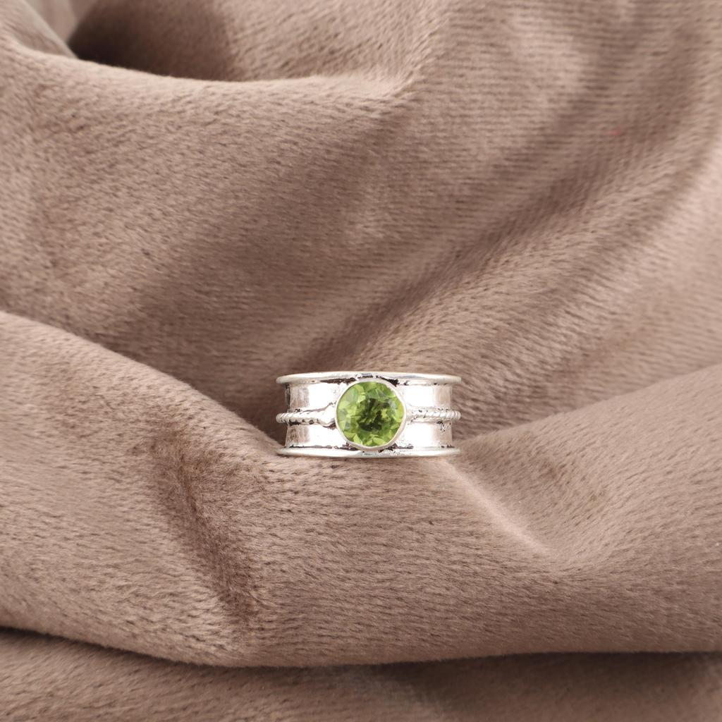 Peridot Ring Gemstone Jewelry, 925 Solid Sterling Silver Ring, Handmade Jewelry Birthstone Ring, Gift For Her