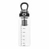 High-Capacity Glass Tea Separator Cup - Travel-Friendly, Heat-Resistant, with Measurement Scale, Thick Single Layer for Men and Women.