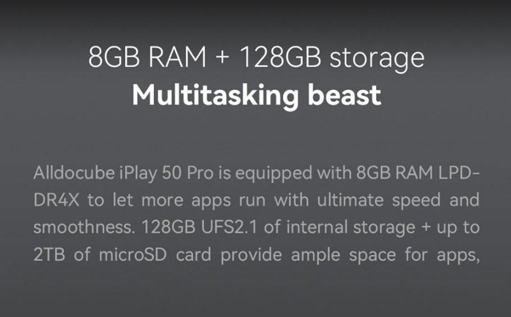 Refurbished: AllDOCUBE iPlay 50 Pro 10.4in 4G LTE Tablet 8GB RAM 128GB ROM, Android 12, with Earphone, OTG, Holster, Bluetooth Keyboa