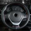 Car Steering Wheel Cover Needles And Thread Artificial Leather Car Covers Suite 6 Color DIY Texture Soft Braid Auto