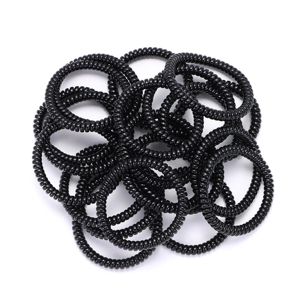 20pcs Fashion Super Thin Elastic Hair Ropes Rubber Telephone Wire Ponytail Holder