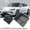 For BYD Seal 2024 Car Console Armrest Storage 3 Compartments Center Console Storage Box Tray Holder Armrest Organizer For Byd