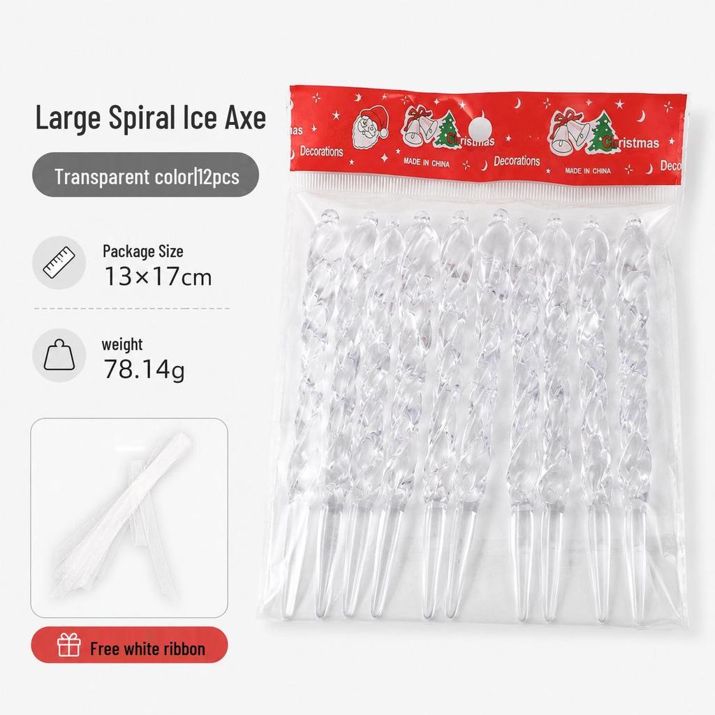Акриловые Снежинки Ледяные Полоски Подвесные Украшения для Рождественской Елки Набор