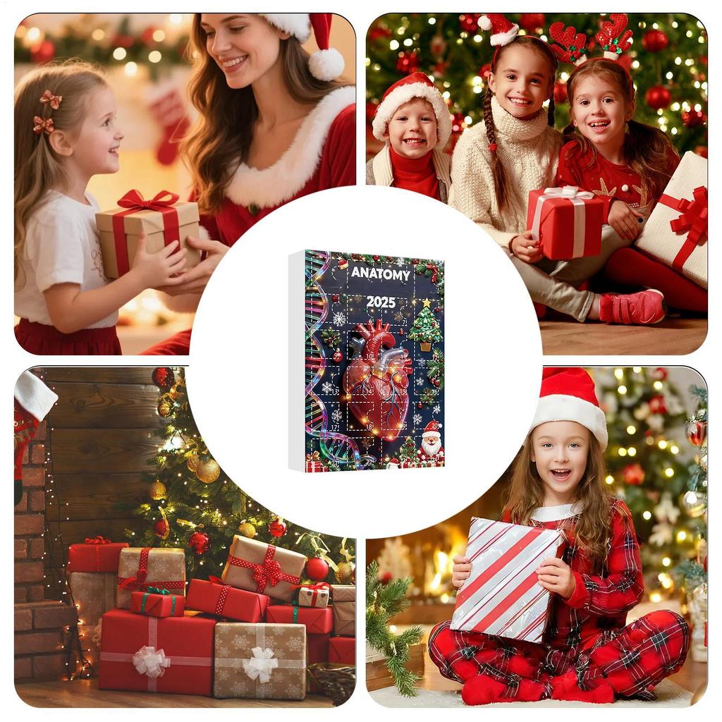 Адвент-календарь на тему науки 2025 24 дня обратного отсчета Украшения Подвески для рождественской елки Украшения Подарок доктору Домашний декор