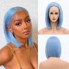 Blue Short Straight Bob Lace Front Wig Synthetic Wgis For Black Women Blonde Pink Orang Cosplay Lolita Natural Lace Frontal Hair