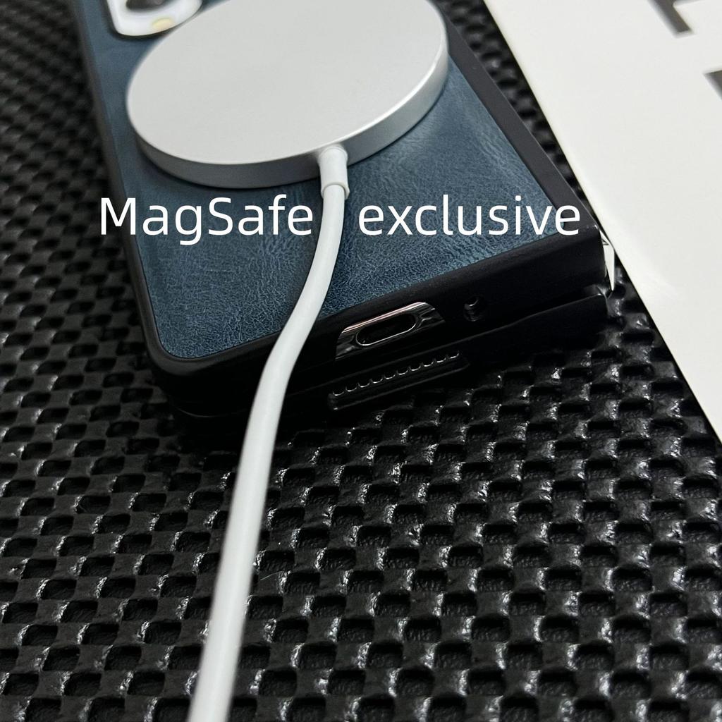 Подходит для складного телефона Samsung Galaxy Z Fold6 Чехол ZFLIP6 Кожаный MagSafe Пылезащитный Чехол