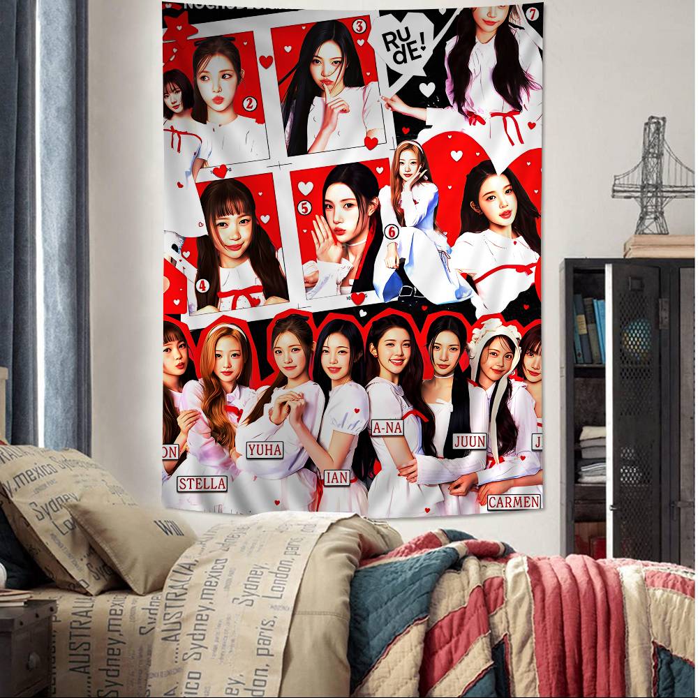 H2h Hheart2heart Kpop Diy Wall Tapestry For Living Room Home Dorm Decor Wall Art Decor