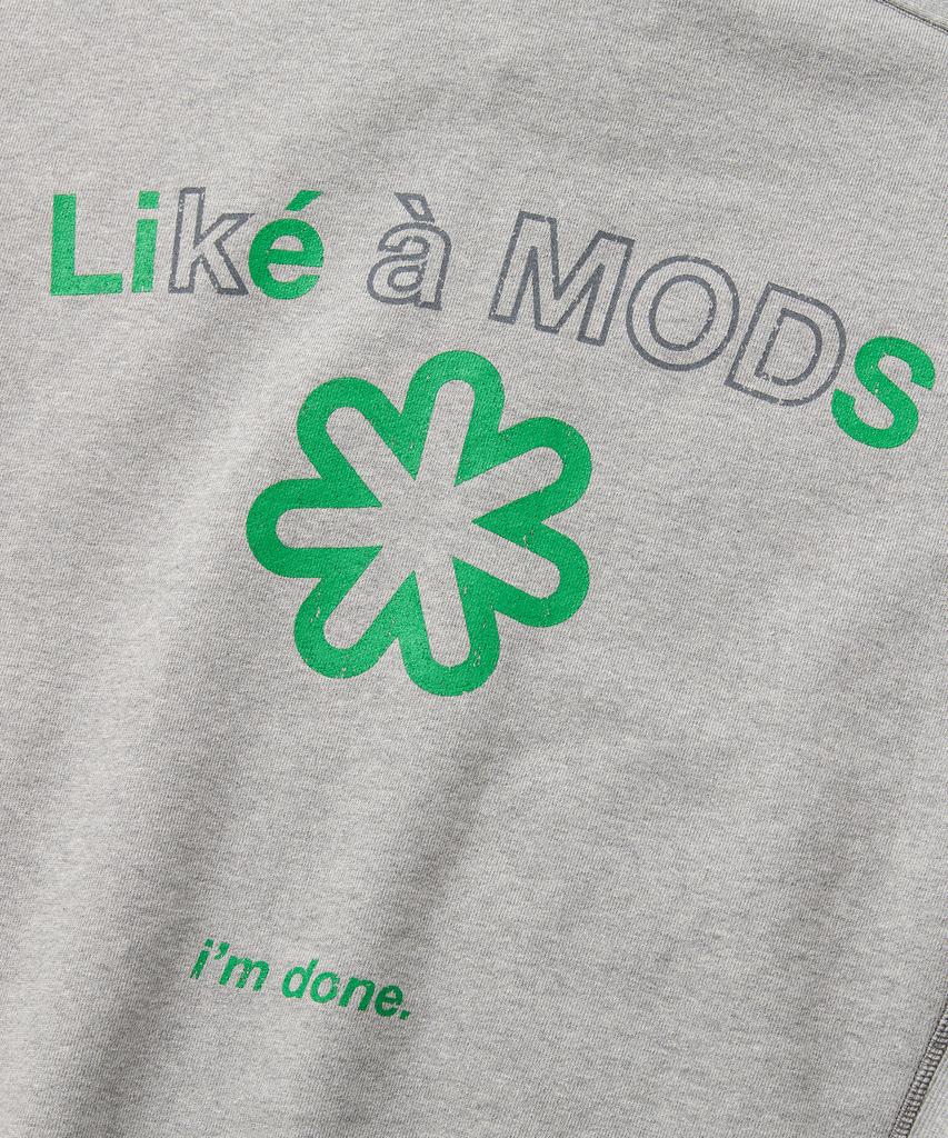 Толстовка с капюшоном на молнии Like A Mods Rise_Серая
