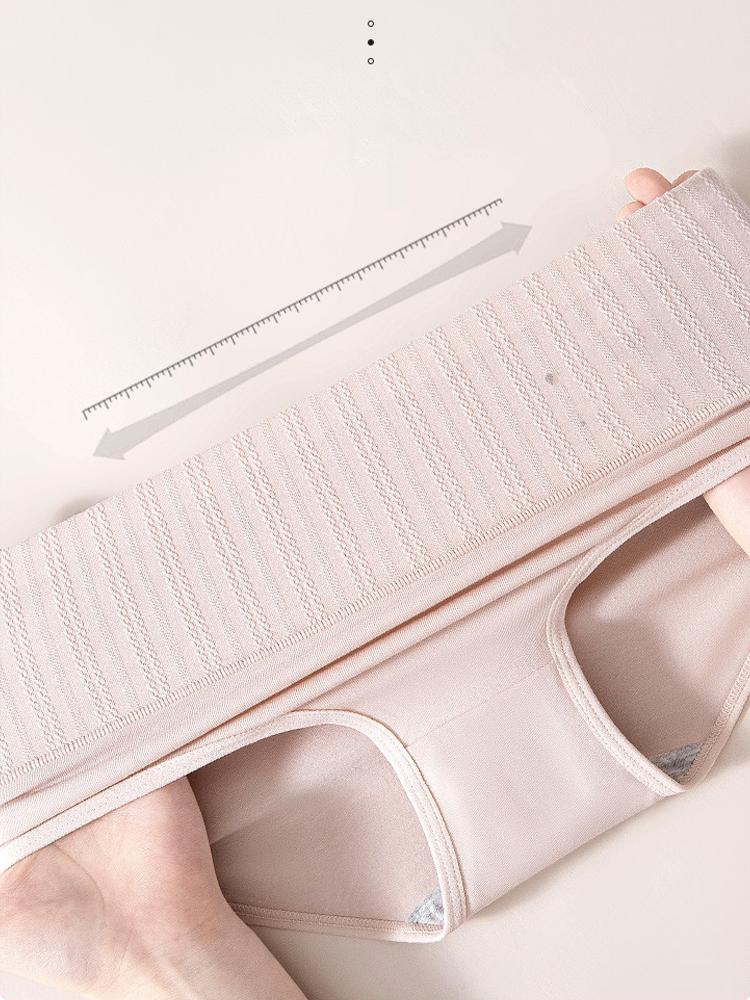 Women High 4pcs Panties Waist Body Shaper Underwear Cotton Underpants Solid Girls Briefs Soft Panty Plus Size Female Lingerie