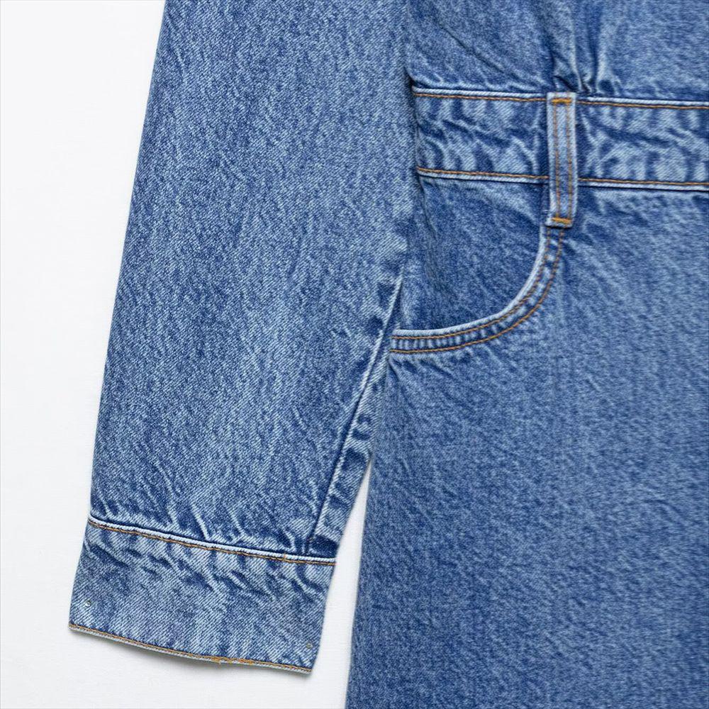 2025 Spring/Summer Women's Casual Versatile Lapel Long-Sleeved Denim Dress