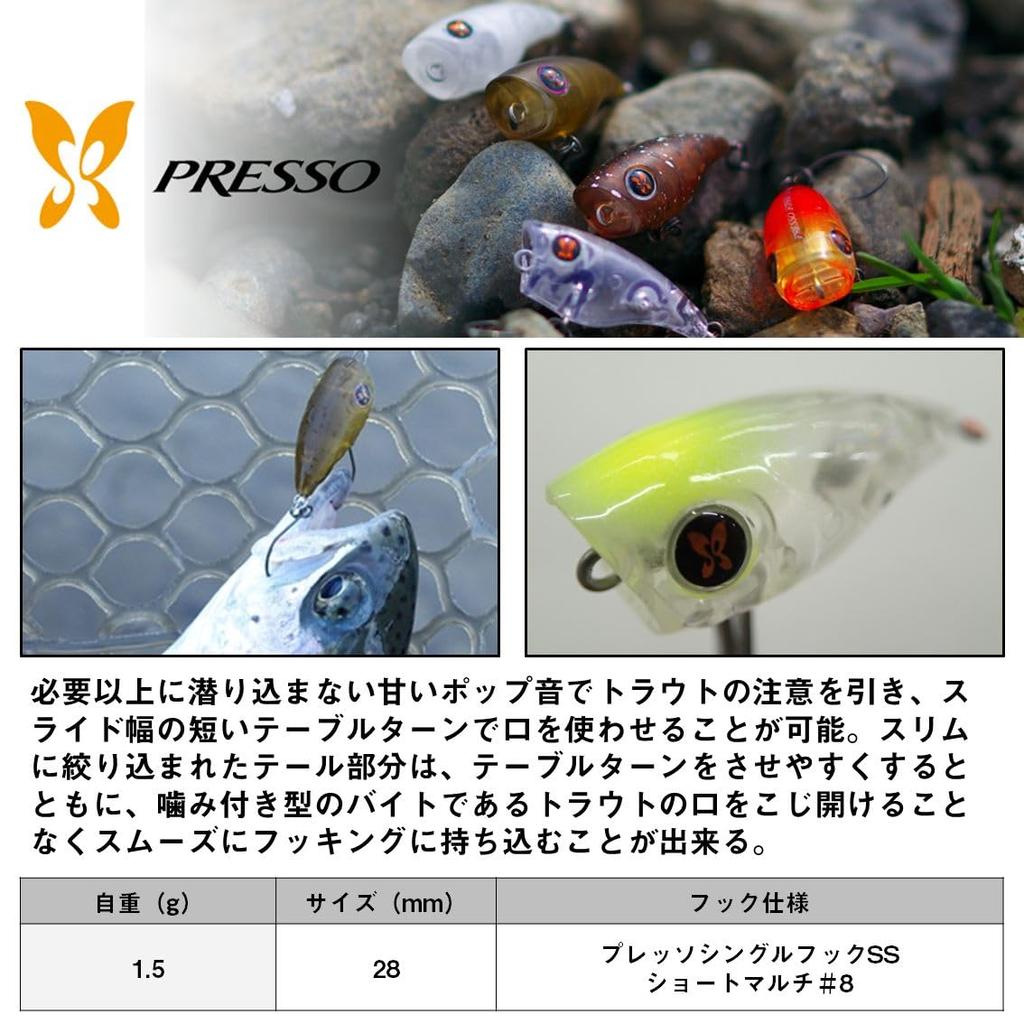 Daiwa Area Trout Presso Bug Transparent Olive Pellet Lure Poppin'
