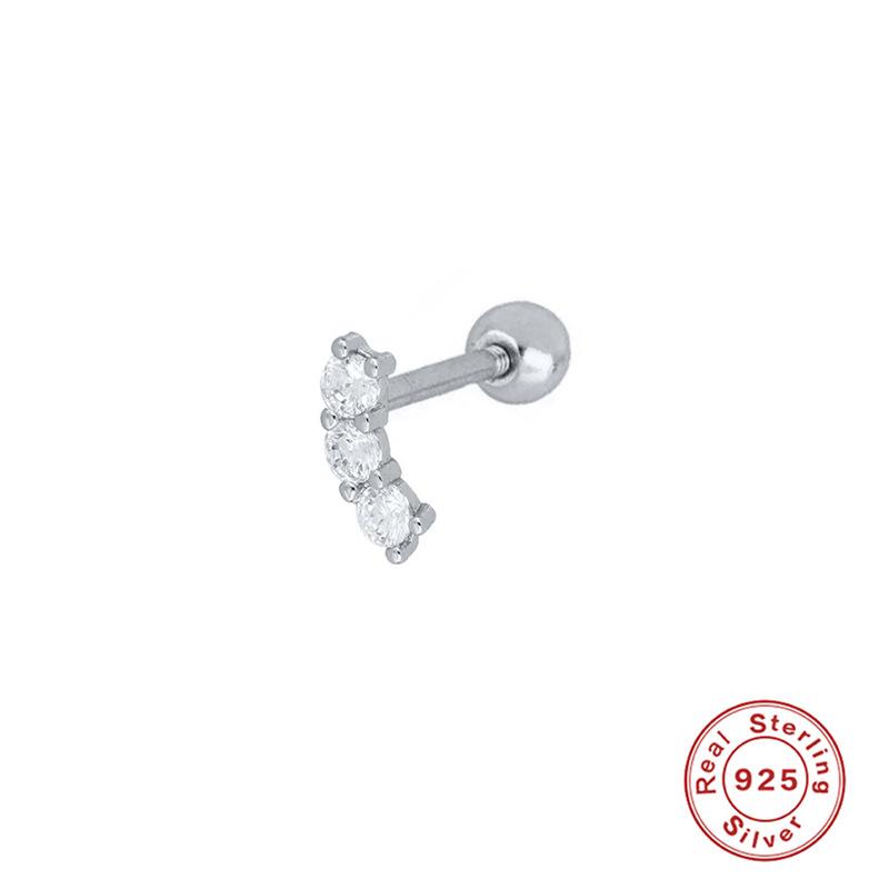 Серьги-гвоздики для пирсинга из стерлингового серебра S925, серьги-гвоздики для пирсинга, серьги-гвоздики для пирсинга, серьги-гвоздики для пирсинга из циркония, серьги-гвоздики в виде цветка, снежинки, змеи, платина