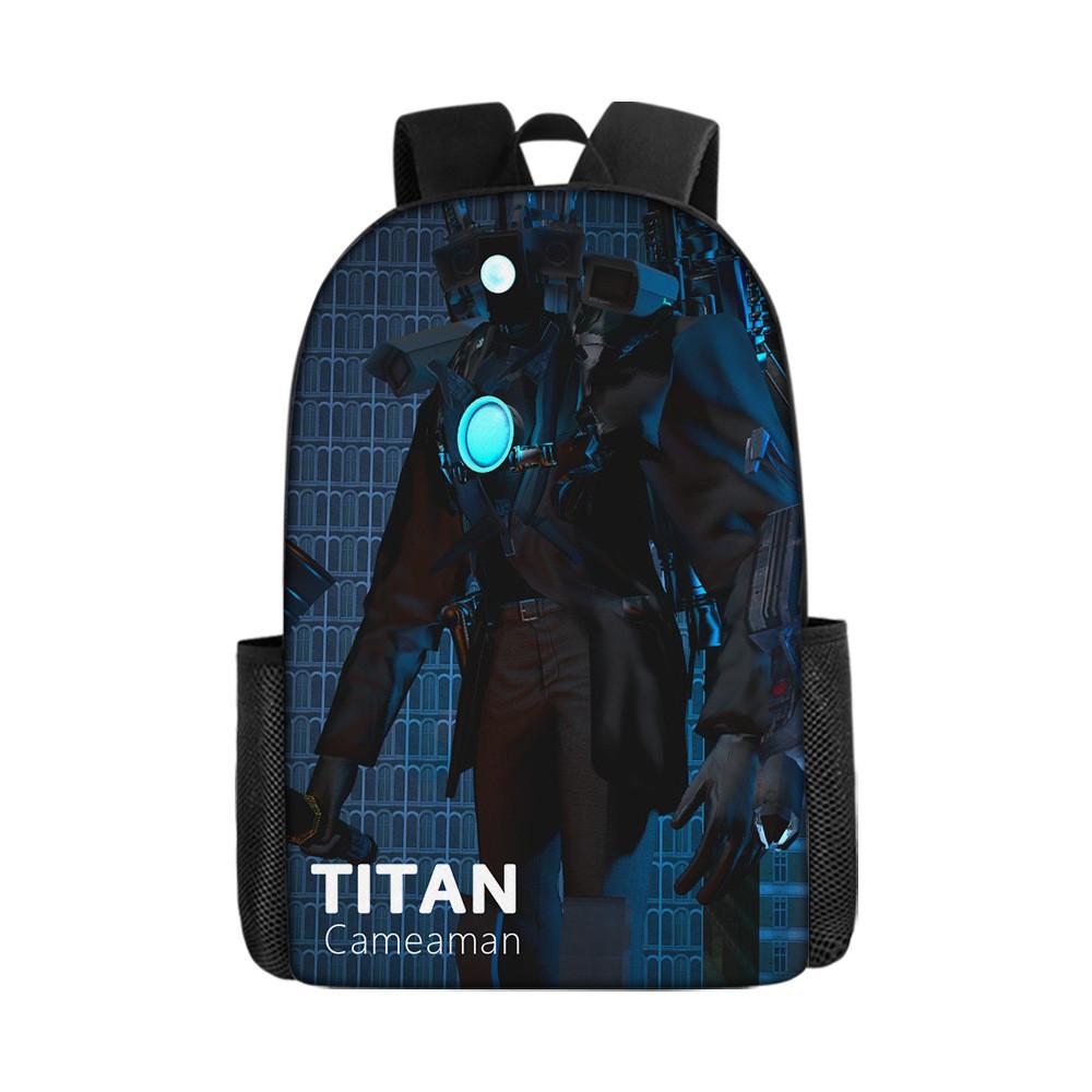 Toilet Skibidi Character School Bag With Lightweight Polyester Lining Kids For