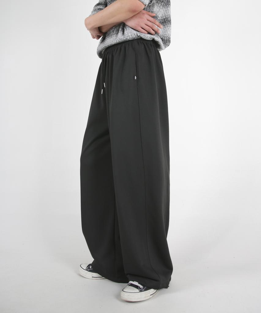 UMM Short/Long Selection Wide Elastic Waist Pants With Hem Drawstring 3 Colors