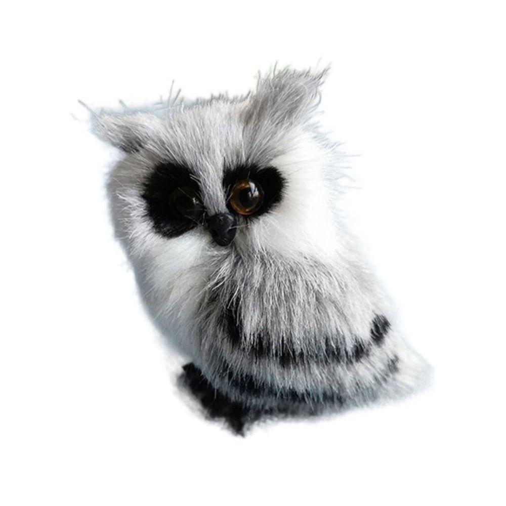 Пенопластовая имитация совы серо-белая яркая пушистая сова подарок искусственная модель совы в помещении и на открытом воздухе