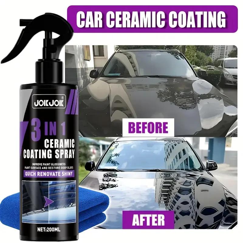 3 в 1 Автомобильное керамическое нано-покрытие Жидкое покрытие Нано-кристалл Гидрофобный слой Полировальный состав Автомобильная полироль Нано-покрытие
