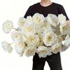 20 Flowers Elegant White Peony Artificial Flowers - 4pcs Set for Home Decor & Vase Filler, Perfect for Weddings, Holidays, Valentine's, Office Decor