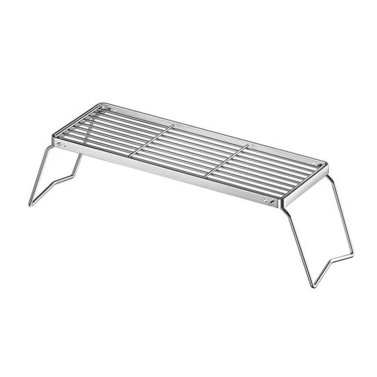 Folding Outdoor Camping Stove Grill Portable Heavy Duty Stainless Steel Backpacking Cooking Barbecue Picnic Collapsible Campfire Grate Grill Rack