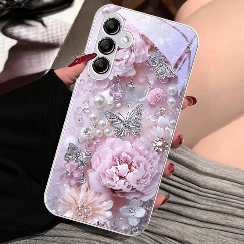 Закаленное Стекло Чехол Для Samsung A55 A56 A54 A53 A52 A52S A51 A50 A50S Чехлы Для Galaxy A34 A33 A32 A42 Жесткий ПК Стекло Чехол Для Телефона