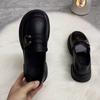 Spring and Autumn New Leather Shoes Women's Shoes British Style Platform Black Patent Leather Japanese Style All-Matching Loafers Pumps