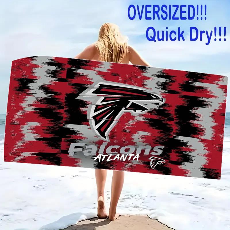 Falcons Print Beach Towel, Large Soft Quick Dry Towel for Beach Camping Swimming