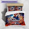 France Football Printed Bedding 3 Piece Set Cozy Breathable Bed Cover Set as Housewarming Holiday Gift