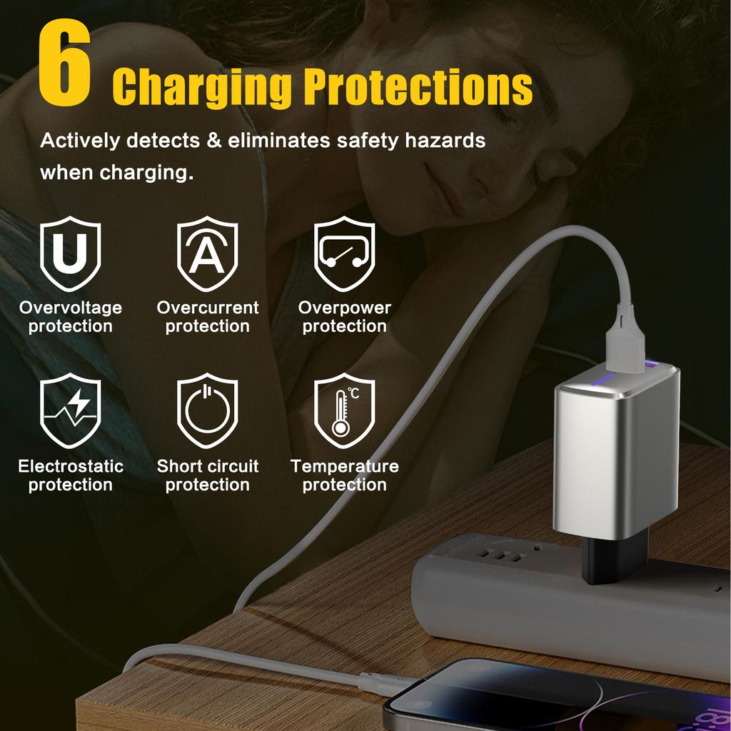 22 Вт USB зарядное устройство для мобильных телефонов PD Quick Charge QC3.0 для iPhone 16 15 Pro Max Huawei Samsung Xiaomi быстрое зарядное устройство для мобильных телефонов