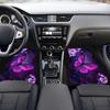 4pcs Purple Butterfly Pattern Car Floor Mats, Water-absorbent, Non-slip And Stain-resistant Mats, Used For Most Car Front And Rear Seat Floor Mats