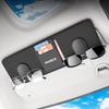 Hiace Car Sunglasses Holder with Two Glasses Clips and Three Card Compatible with Hiace Wagon Securely Mounts To the Sun PU Magnetic Easy To Large