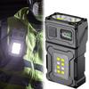 COB SMD Pocket Emergency Lantern Power Display Powerful Mini Torch Rotatable LED Keychain Flashlight for Camping Fishing Walking