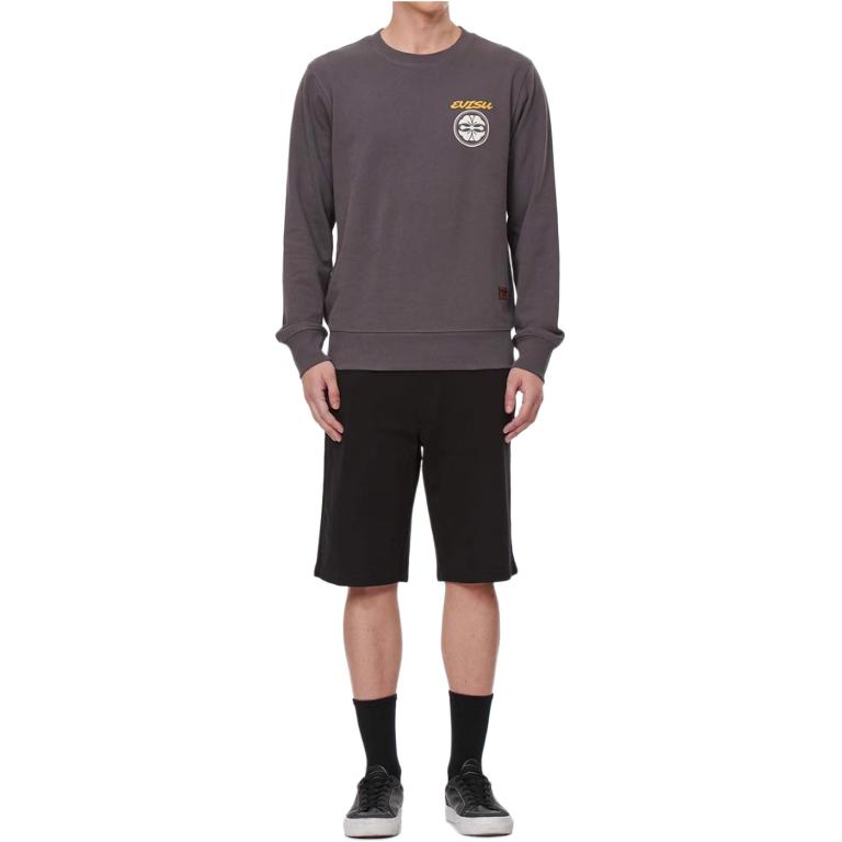Evisu Шорты с принтом «Рукописное письмо» SS22 Мужские шорты Черный 2ESEPM2ST445XXCT