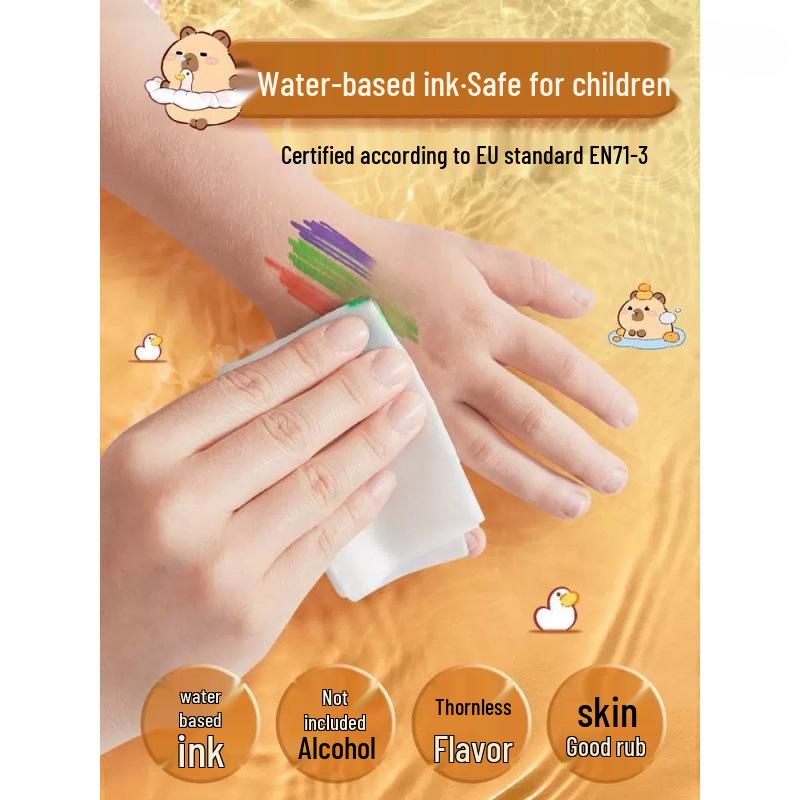 Детский набор нетоксичных смываемых акварельных маркеров - Не растекаются