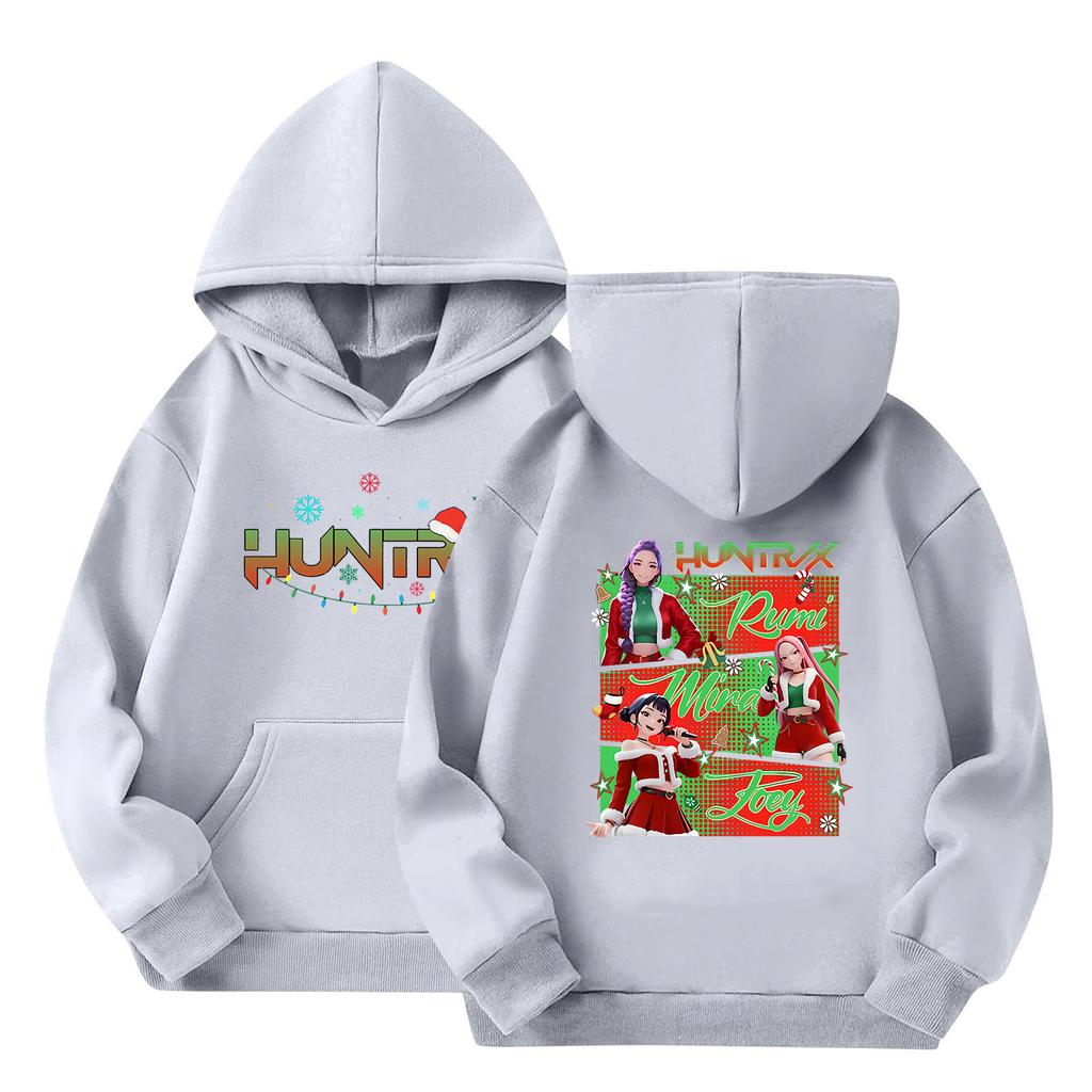 Kids' Long Sleeve Loose Pullover Letter Print Drawstring Hooded Sweatshirt