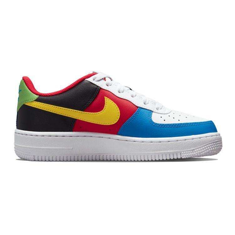 Кроссовки детские UNO x Nike Air Force 1 Low GS 50-летие Белый Желто-лимонный Университетский красный DO6634-100