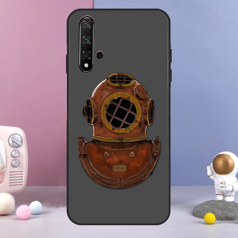 Чехол для Huawei Nova Y70 Y90 Y60 Y72 Y73 Y61 Y91 7i 8i 11i 12i 12s 9 10 SE P20 P30 P40 Lite с изображением дайвера для подводного плавания