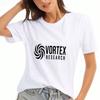 Хлопковая футболка Vortex Research унисекс, Премиальное качество хлопка, Графический принт, Прочная, Повседневная мода. Стильный дизайн символа вихря, идеально подходит для электромобилей