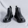 Осень 2025 Новые Мужские Ботинки Британский Стиль Черные Ботинки на Платформе Новая Дизайнерская Обувь Мужские Мотоботы Botas Para Hombre