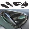 Крышка ручки подлокотника двери автомобиля из углеродного волокна для Mercedes Smart Fortwo 451 2009-2014, отделка дверной чаши, рамки, наклейки для интерьера