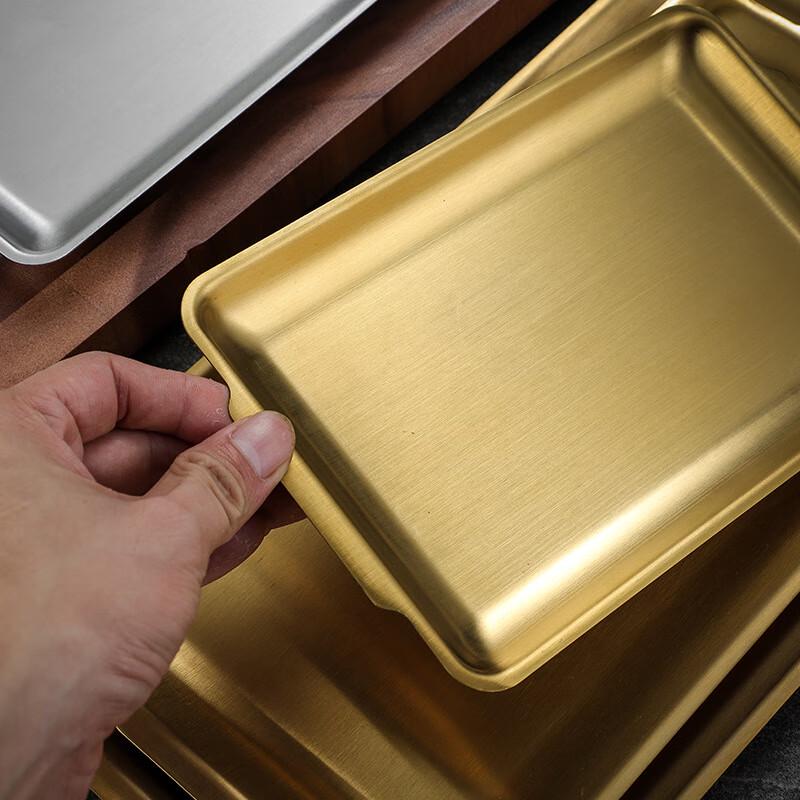 SikaiZhuo 304 Stainless Steel Rectangular Serving Tray