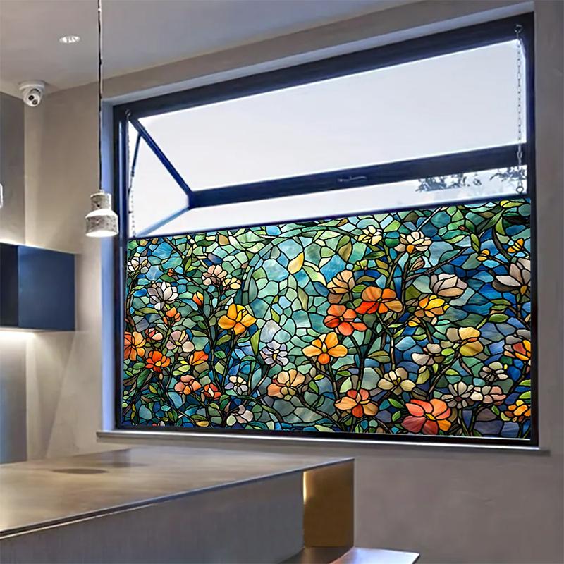 Flower Pattern Window Film Decorative Glass Film