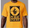 Public Enemy - Возрождение нации Большой Логотип Золотой Все Размеры Унисекс 100% Хлопок Футболка Мужские Футболки Топ