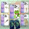 Милый Забавный Чехол-Лягушка для iPhone 16,14,11,17,13,15,12,Air,Plus,Pro,Max,E,Mini Матовый для MagSafe Магнитный Беспроводной