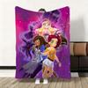 Cute Cartoon L-LoliRock Throw Soft Flannel Blanket Warm Knee Skin-Friendly Throw for Sofa Office Bed Traveling Winter Oversize